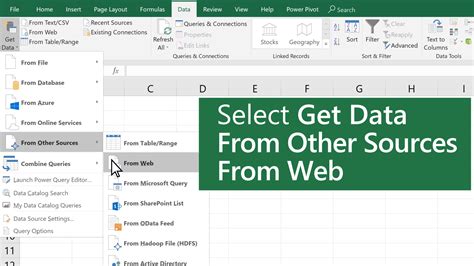 how to take data from web to excel