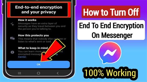 how to take end to end encryption off