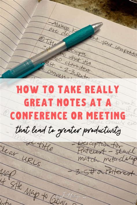 how to take great notes in a meeting