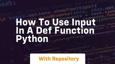 how to take input in def function in python