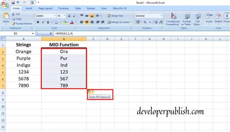 how to take mid value in excel