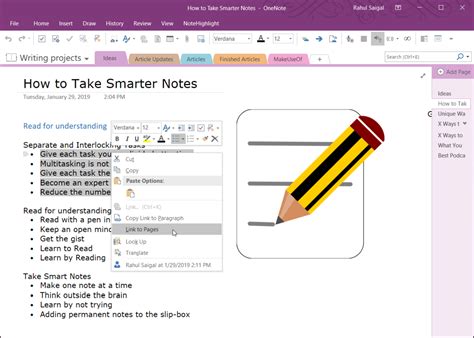 how to take notes on a pdf in onenote
