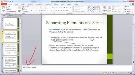 how to take notes on a powerpoint slide