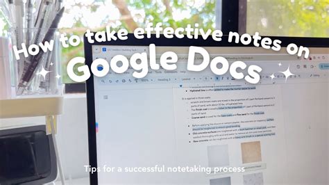 how to take notes on docs