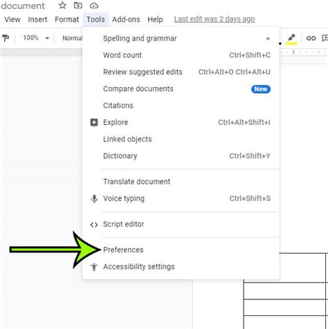 how to take off autocorrect on google docs
