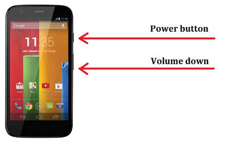 how to take screenshot on android with power button