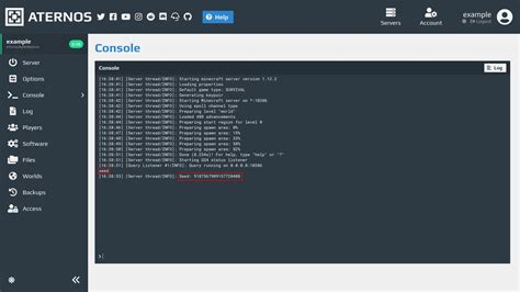 how to talk using aternos console