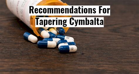 how to taper off cymbalta 60 mg