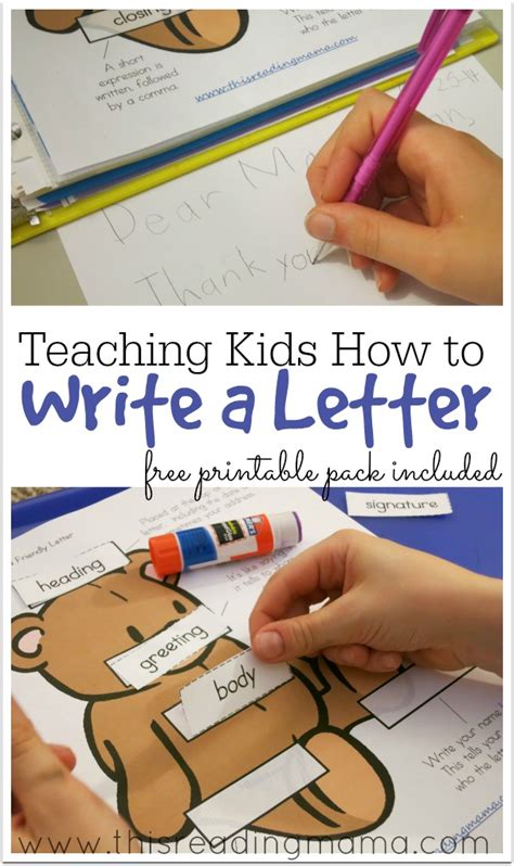 how to teach a child to write a letter to someone
