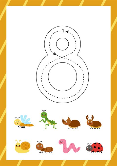 how to teach a child to write number 8
