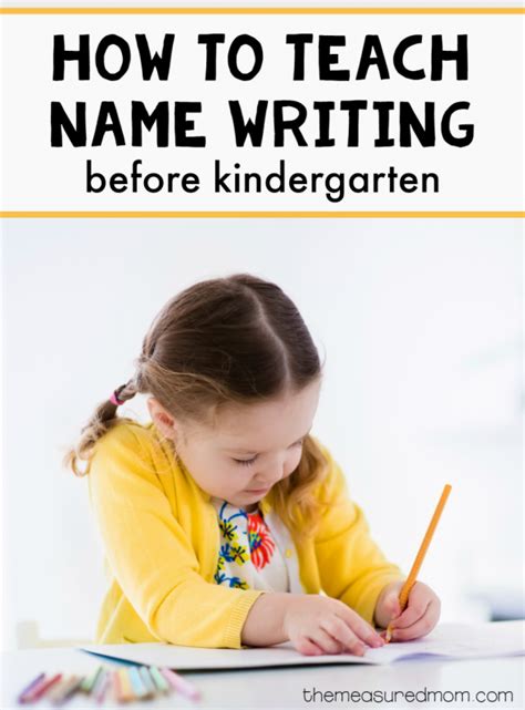 how to teach a kid to write his name