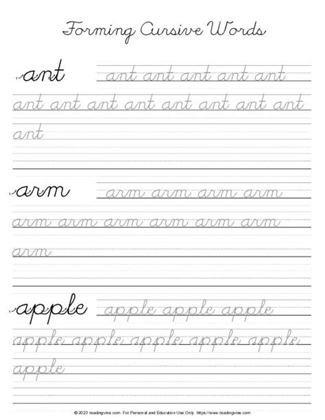 how to teach cursive handwriting pdf