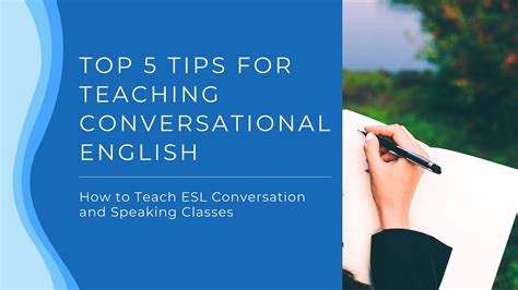 how to teach esl conversation class