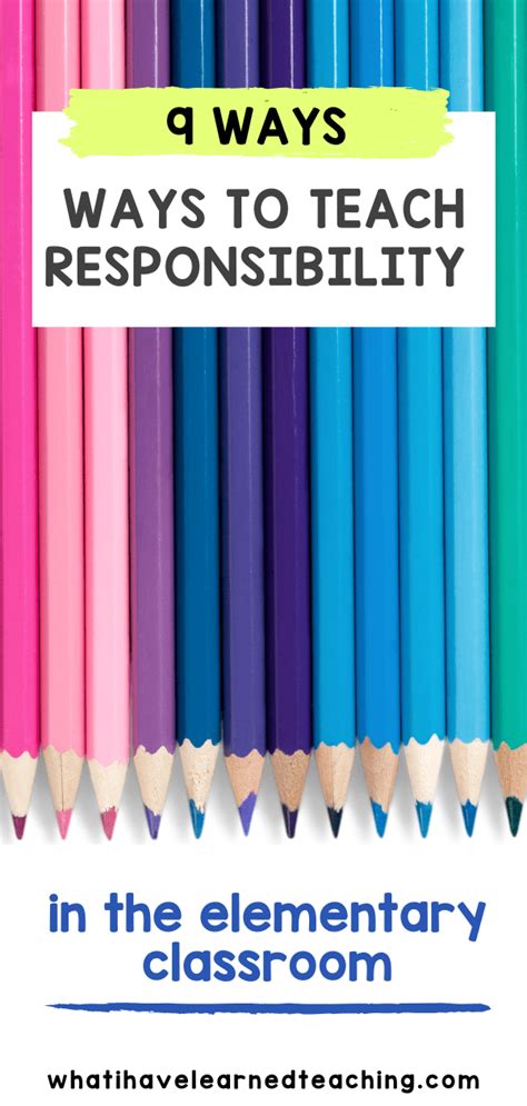 how to teach responsibility in the classroom