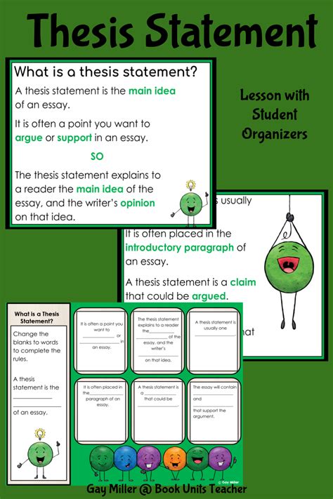 how to teach students to write a thesis statement
