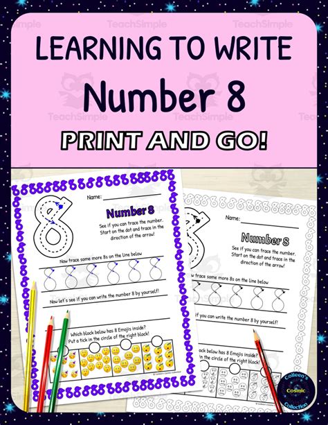 how to teach to write number 8