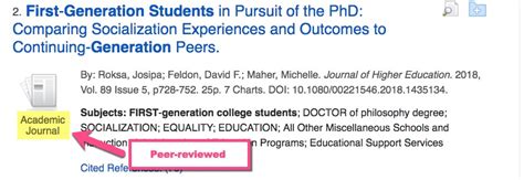 how to tell if a reference is peer reviewed