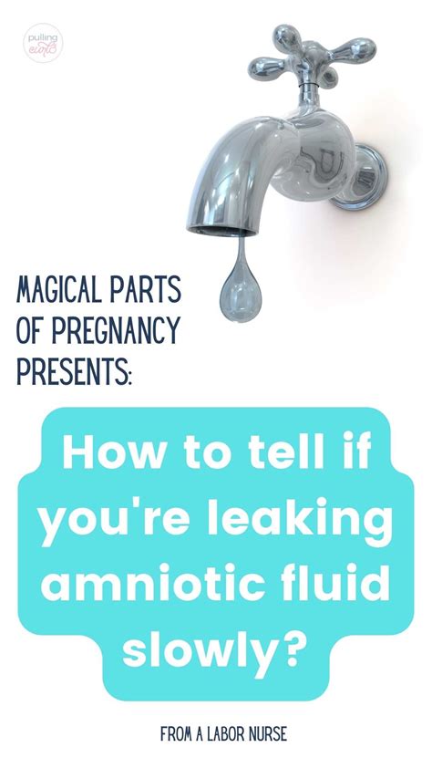 how to tell if your water is leaking while pregnant