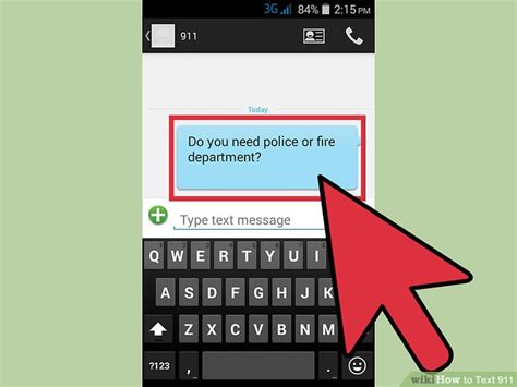 how to text 911 on android