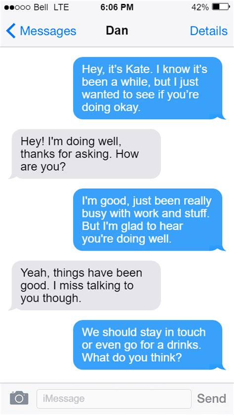 how to text someone for the first time in a while