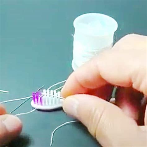 How To Thread A Needle Using A Toothbrush
