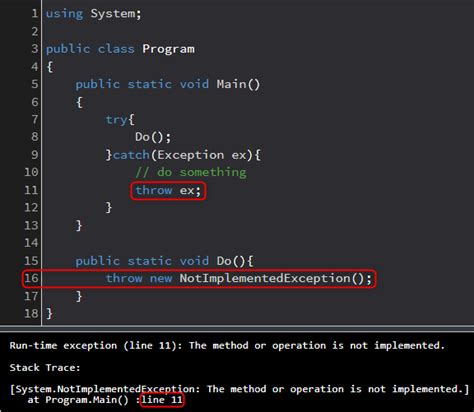 How To Throw Exception In C# Method