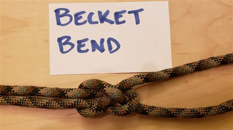 how to tie a becket bend knot