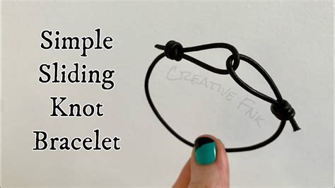 how to tie a knot with a loop for a bracelet