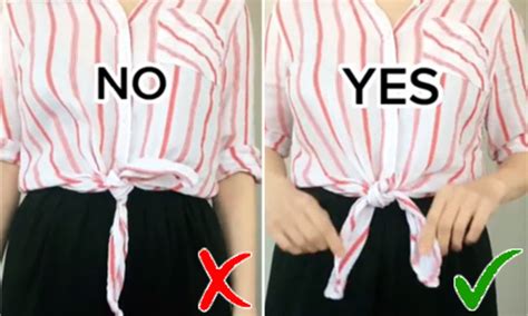 how to tie a shirt with long strings without a