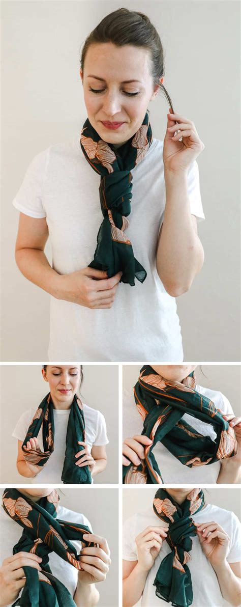 how to tie a silk scarf as a shirt