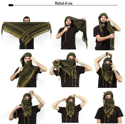 how to tie arab scarf
