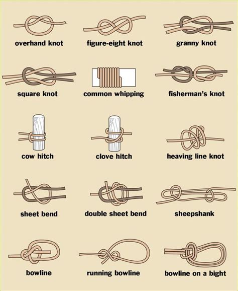 how to tie common knots