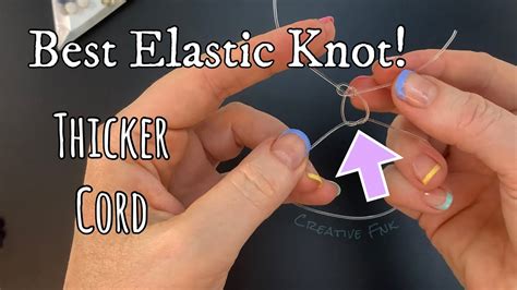 how to tie elastic stretch cord