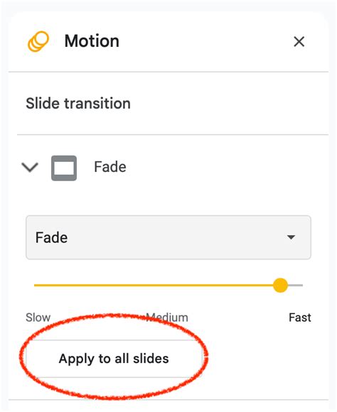 how to time transitions in google slides