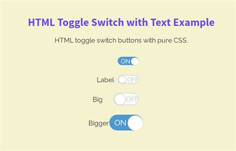 How To Toggle Switch In Html