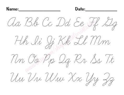 How To Trace Cursive Letters
