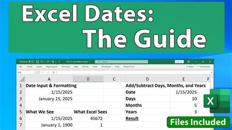 how to track dates in excel