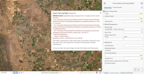 how to train deep learning model arcgis pro