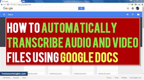 how to transcribe an audio file in google docs
