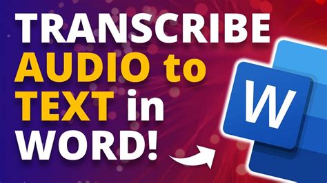 how to transcribe audio to text in word free