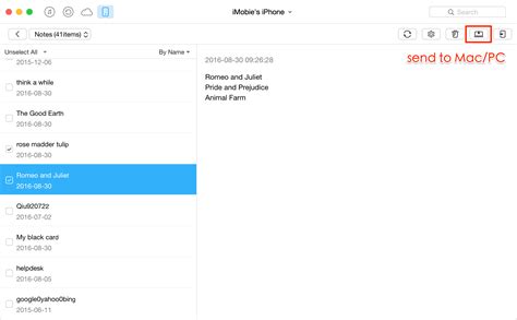 how to transfer all notes from iphone to macbook