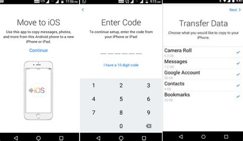 how to transfer apps and messages from iphone to android
