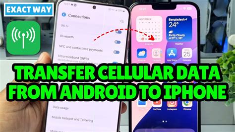 how to transfer cellular data from android to iphone 15