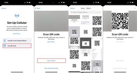 how to transfer cellular data to new iphone using qr code