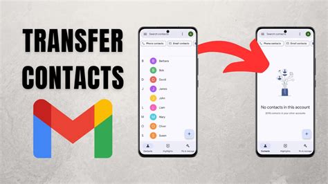 how to transfer contacts from one gmail to another in mobile
