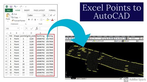 how to transfer coordinates from autocad to excel