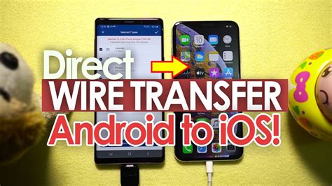 how to transfer data from android to iphone with cord