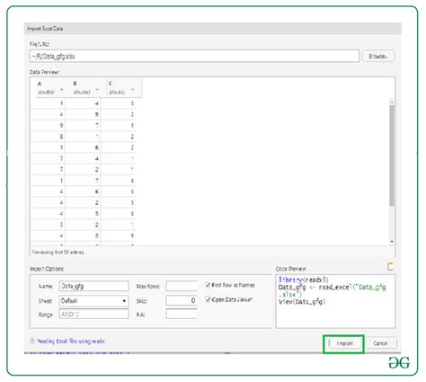 how to transfer data from excel to rstudio