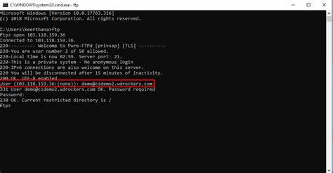 how to transfer file using ftp command line