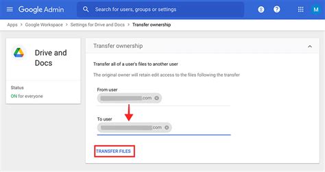 how to transfer files from one google docs account to another